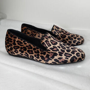 Caslon Scarlet Leopard Print Velveteen Indoor Outdoor Slippers Size 8M. NWOB